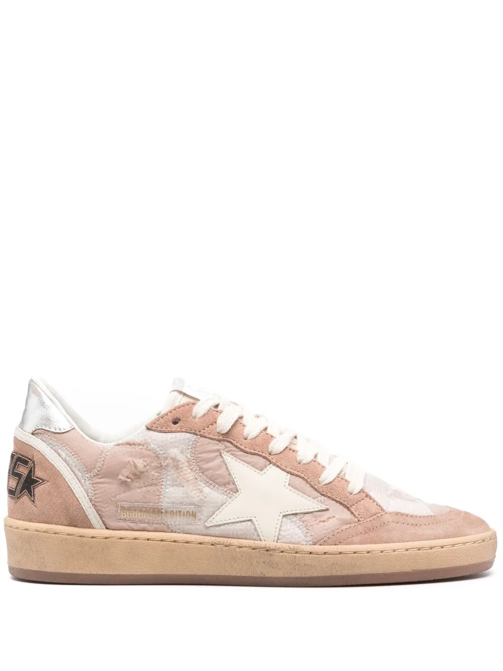 Golden Goose Ball Star Sneaker Pink Cream Camo/Suede/Leather sz 38 New in Box